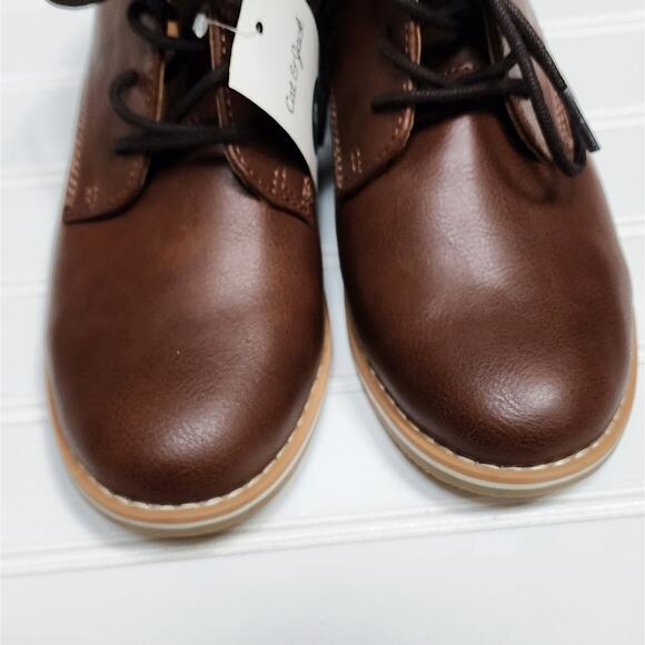 NWT Cat & Jack Filip Brown Chukka Boots - Picture 8 of 11